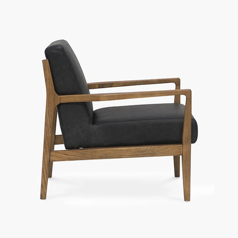 Alexander Leather Armchair | Black