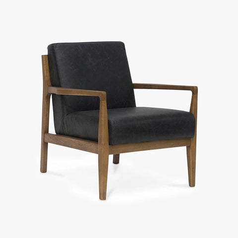 Alexander Leather Armchair | Black