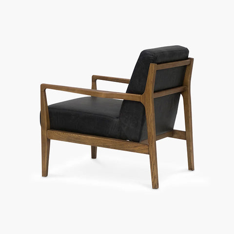 Alexander Leather Armchair | Black