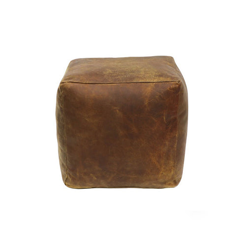 Chandri Leather Pouf