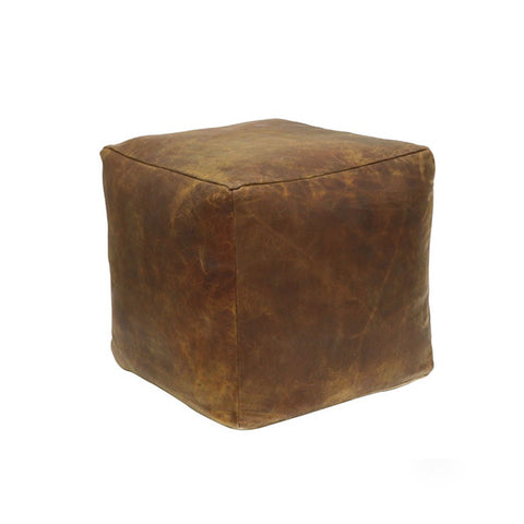 Chandri Leather Pouf