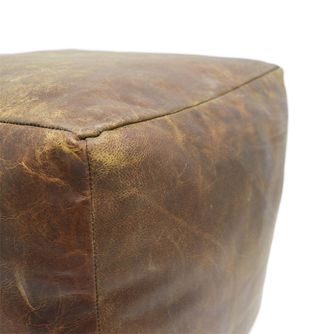 Chandri Leather Pouf