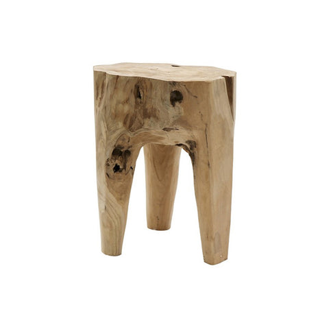 Crusoe Teak Tooth Side Table