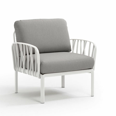 Komodo Armchair | White/Grey