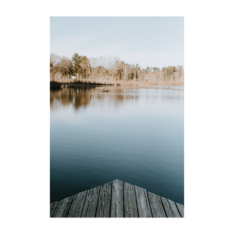 Lakeside Jetty Framed Art Print