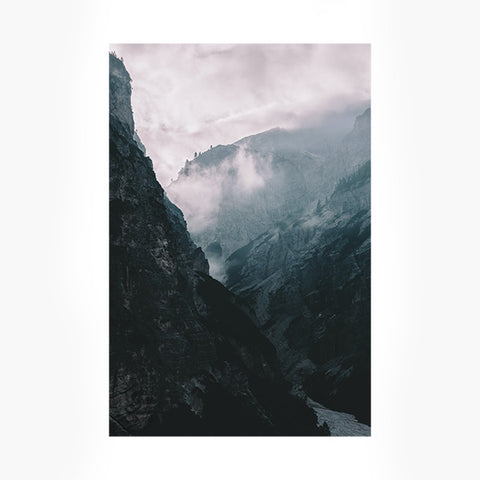 Misted Mountains Art Print