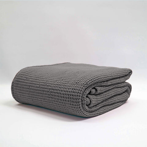 Bliss Waffle Throw | Grey