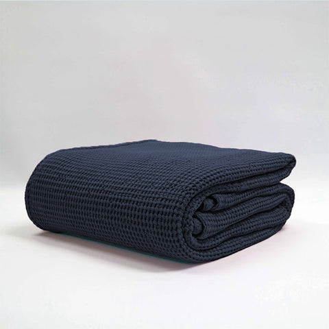 Bliss Waffle Throw | Navy