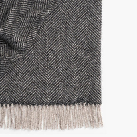 Lerwick Throw - Charcoal