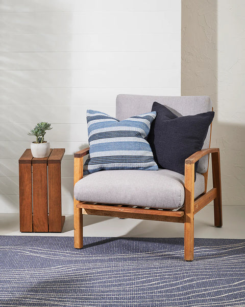 Lansdowne Navy Cushion | Stripe