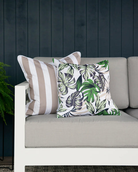 Tropical Monstera Cushion | Green